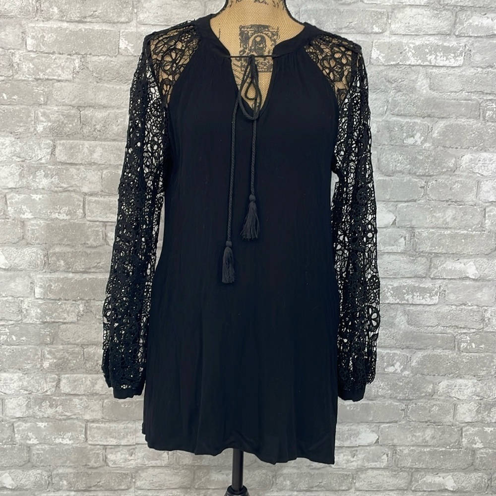 Promesa Crochet Lace Mini Dress